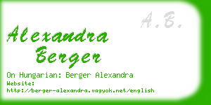 alexandra berger business card